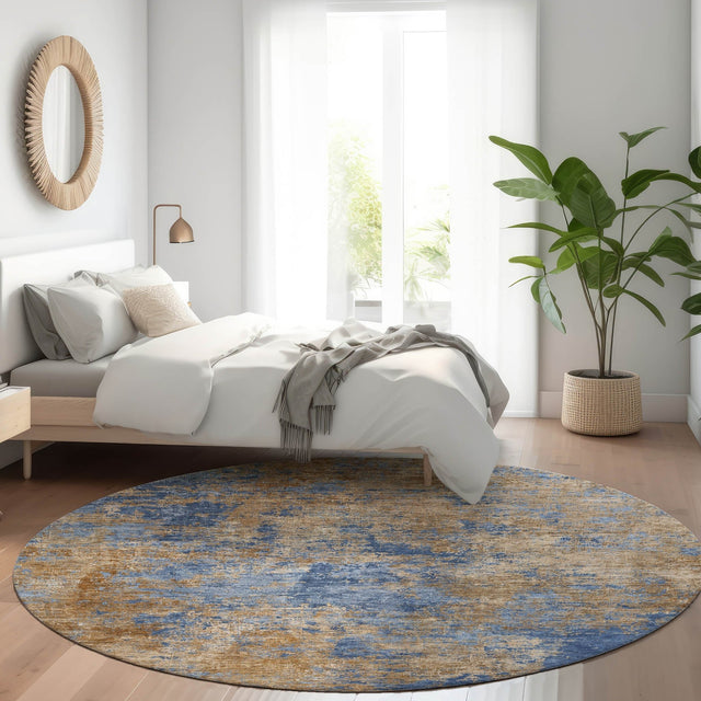 Dalyn Kochi KC2 Navy Rug shown in a room