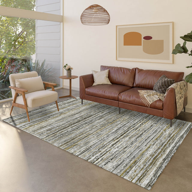 Dalyn Kochi KC3 Pewter Rug shown in a room