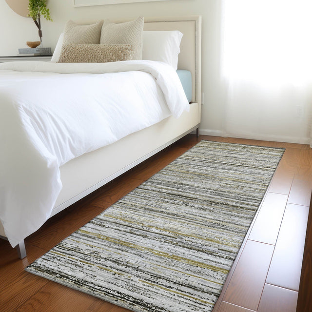 Dalyn Kochi KC3 Pewter Rug shown in a room