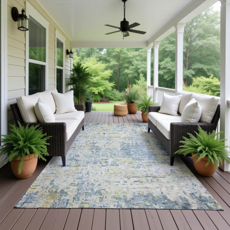 Dalyn Kochi KC6 Blue Rug outdoor lifestyle image