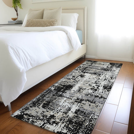 Dalyn Kochi KC7 Black Rug shown in a room