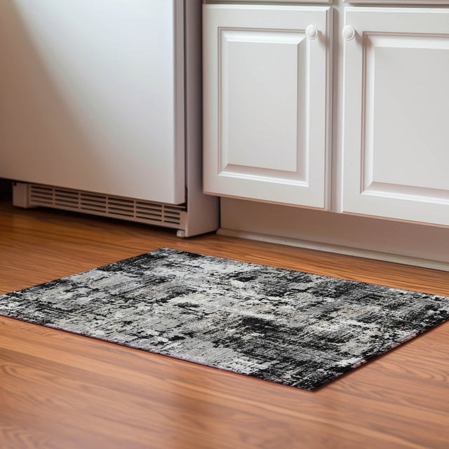 Dalyn Kochi KC7 Black Rug shown in a room