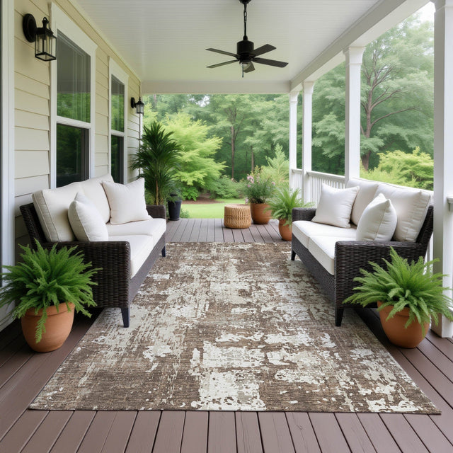 Dalyn Kochi KC7 Brown Rug outdoor lifestyle image