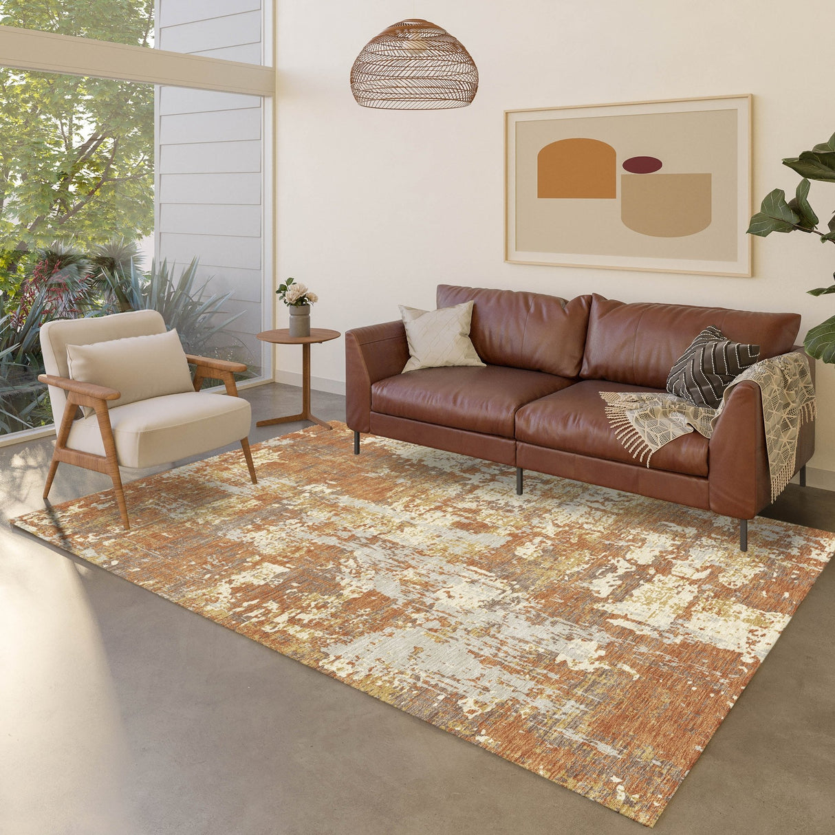 Dalyn Kochi KC7 Copper Rug shown in a room