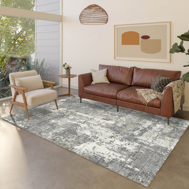 Dalyn Kochi KC7 Gray Rug shown in a room