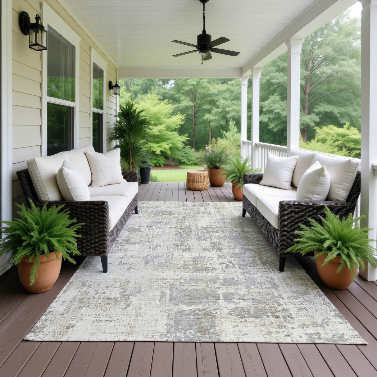 Dalyn Kochi KC7 Linen Rug outdoor lifestyle image