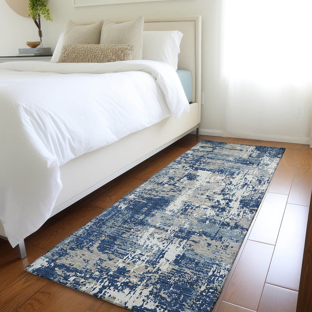 Dalyn Kochi KC7 Navy Rug shown in a room