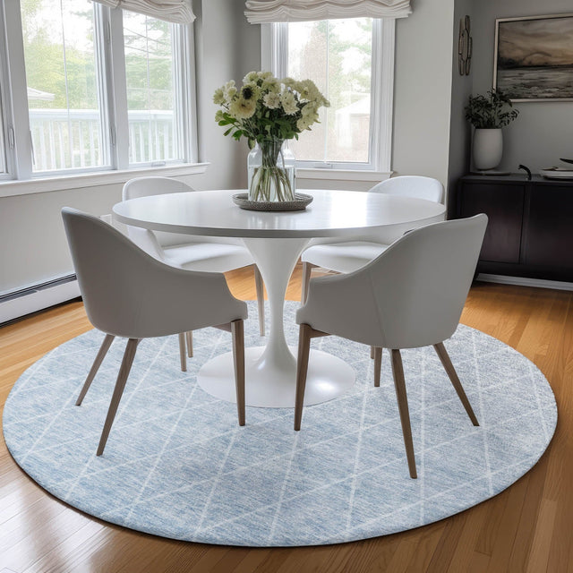 Dalyn Lazio LZ2 Blue Rug shown in a room