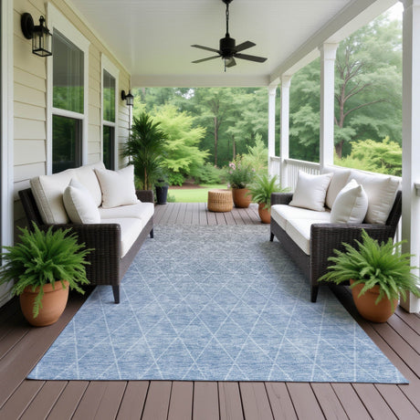 Dalyn Lazio LZ2 Blue Rug outdoor lifestyle image