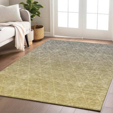 Dalyn Lazio LZ2 Gold Rug shown in a room