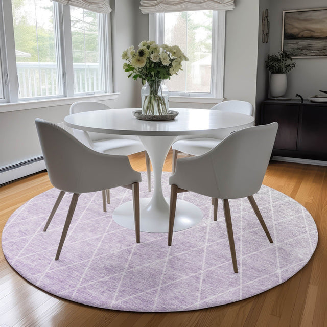 Dalyn Lazio LZ2 Lavender Rug shown in a room