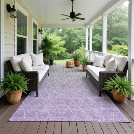 Dalyn Lazio LZ2 Lavender Rug outdoor lifestyle image