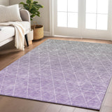 Dalyn Lazio LZ2 Lavender Rug shown in a room