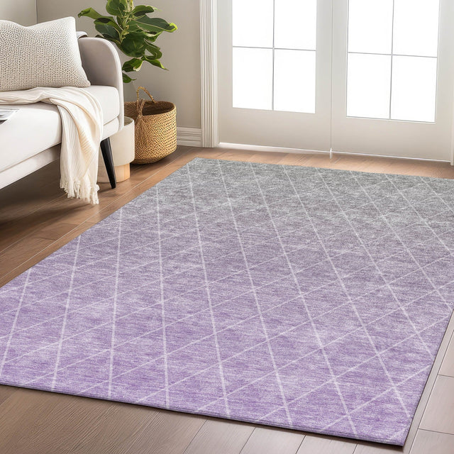 Dalyn Lazio LZ2 Lavender Rug shown in a room