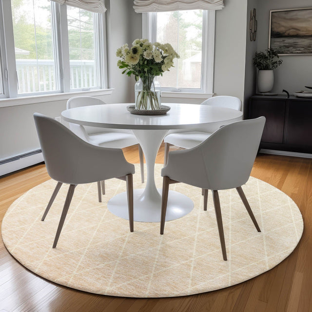 Dalyn Lazio LZ2 Salmon Rug shown in a room