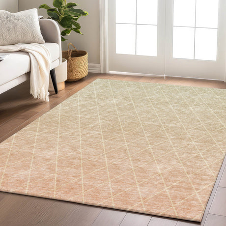 Dalyn Lazio LZ2 Salmon Rug shown in a room