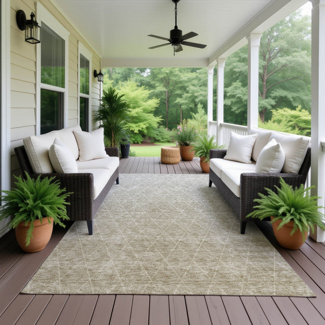 Dalyn Lazio LZ2 Taupe Rug outdoor lifestyle image