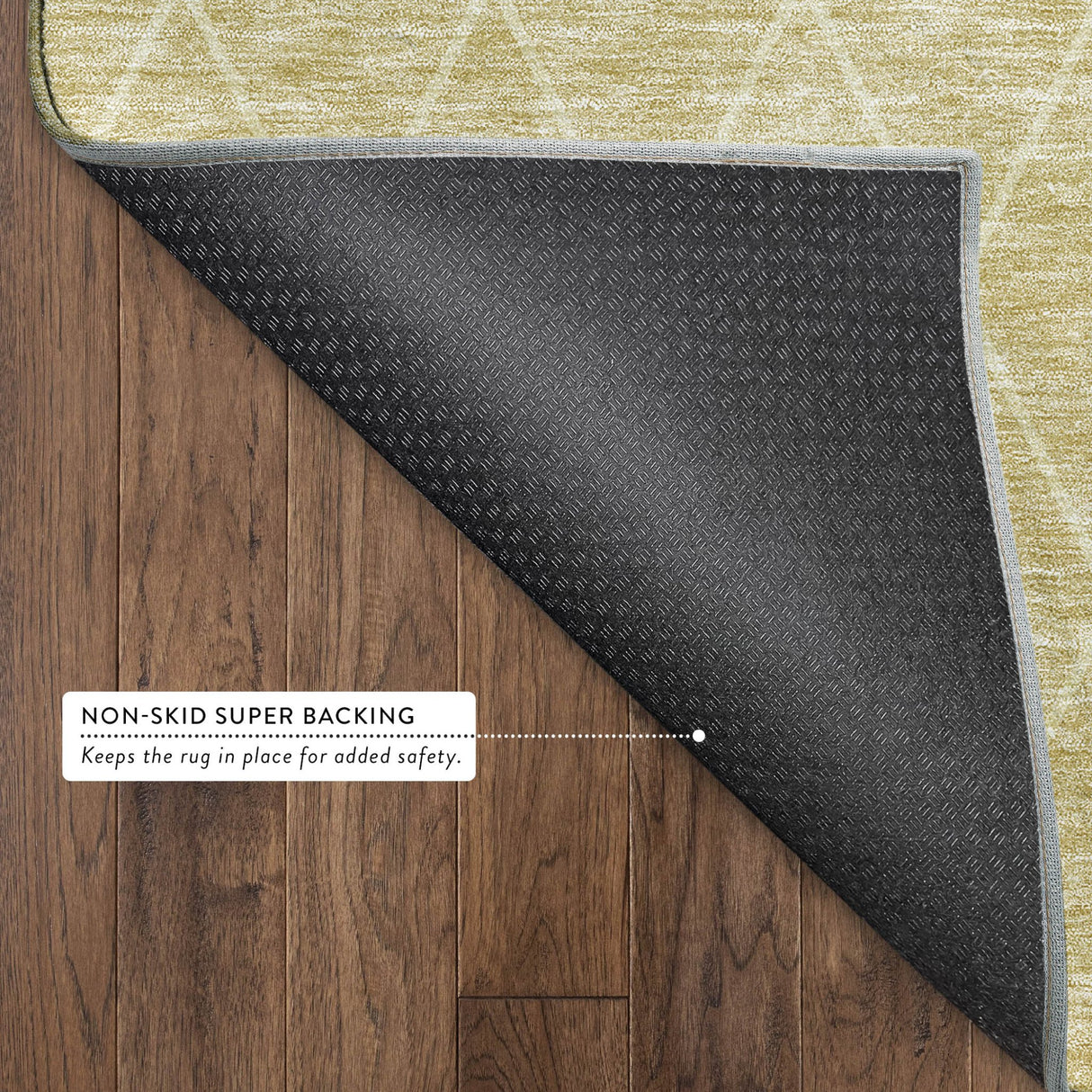 Dalyn Lazio LZ2 Wheat Rug backing detail