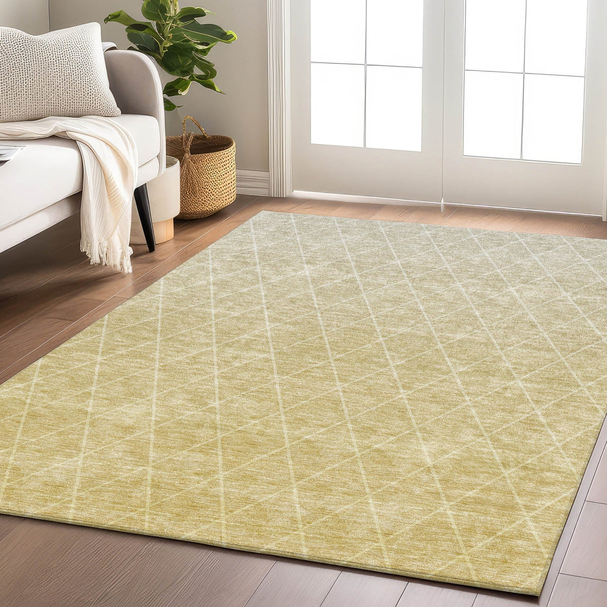 Dalyn Lazio LZ2 Wheat Rug shown in a room