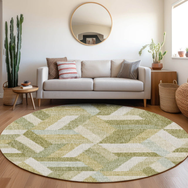 Dalyn Lorenzo LN1 Aloe Rug shown in a room