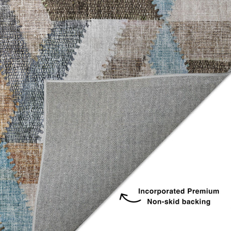 Dalyn Lorenzo LN1 Brown Rug backing detail