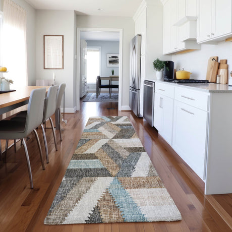 Dalyn Lorenzo LN1 Brown Rug shown in a room