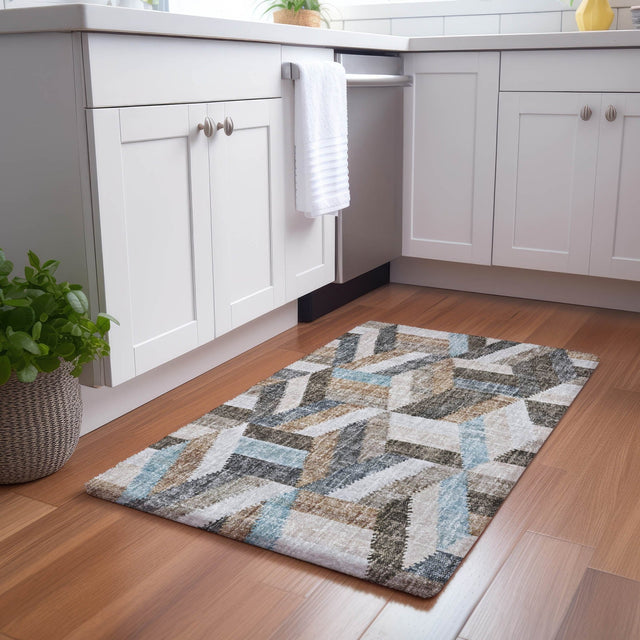 Dalyn Lorenzo LN1 Brown Rug shown in a room