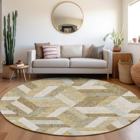 Dalyn Lorenzo LN1 Tan Rug shown in a room