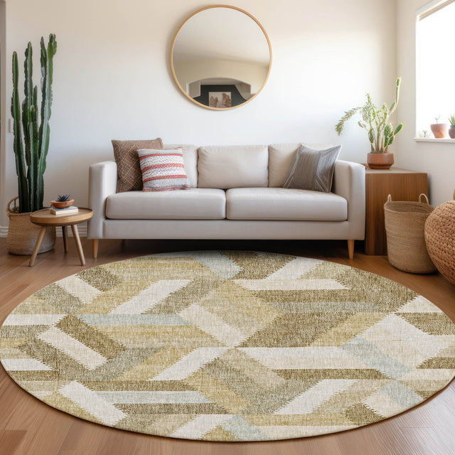 Dalyn Lorenzo LN1 Tan Rug shown in a room