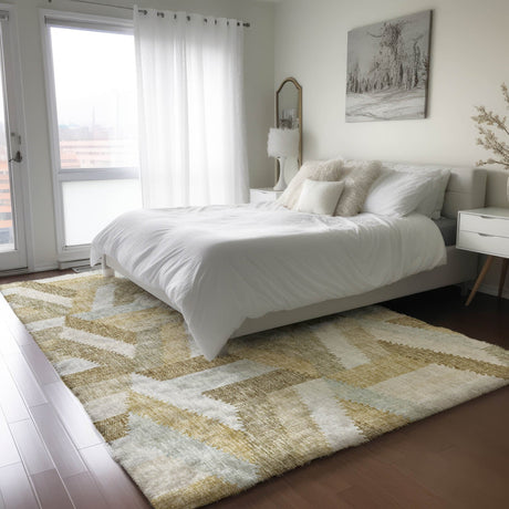 Dalyn Lorenzo LN1 Tan Rug shown in a room