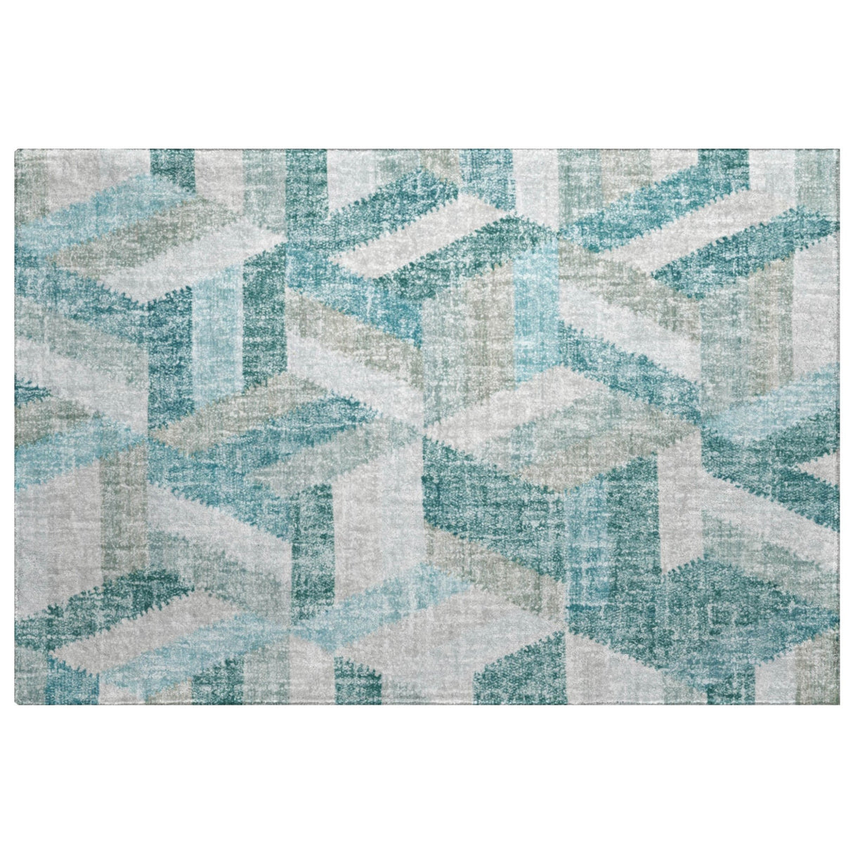 Dalyn Lorenzo LN1 Teal Rug rectangular rug