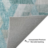 Dalyn Lorenzo LN1 Teal Rug backing detail