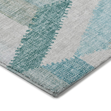 Dalyn Lorenzo LN1 Teal Rug corner detail