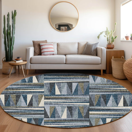 Dalyn Lorenzo LN2 Denim Rug shown in a room