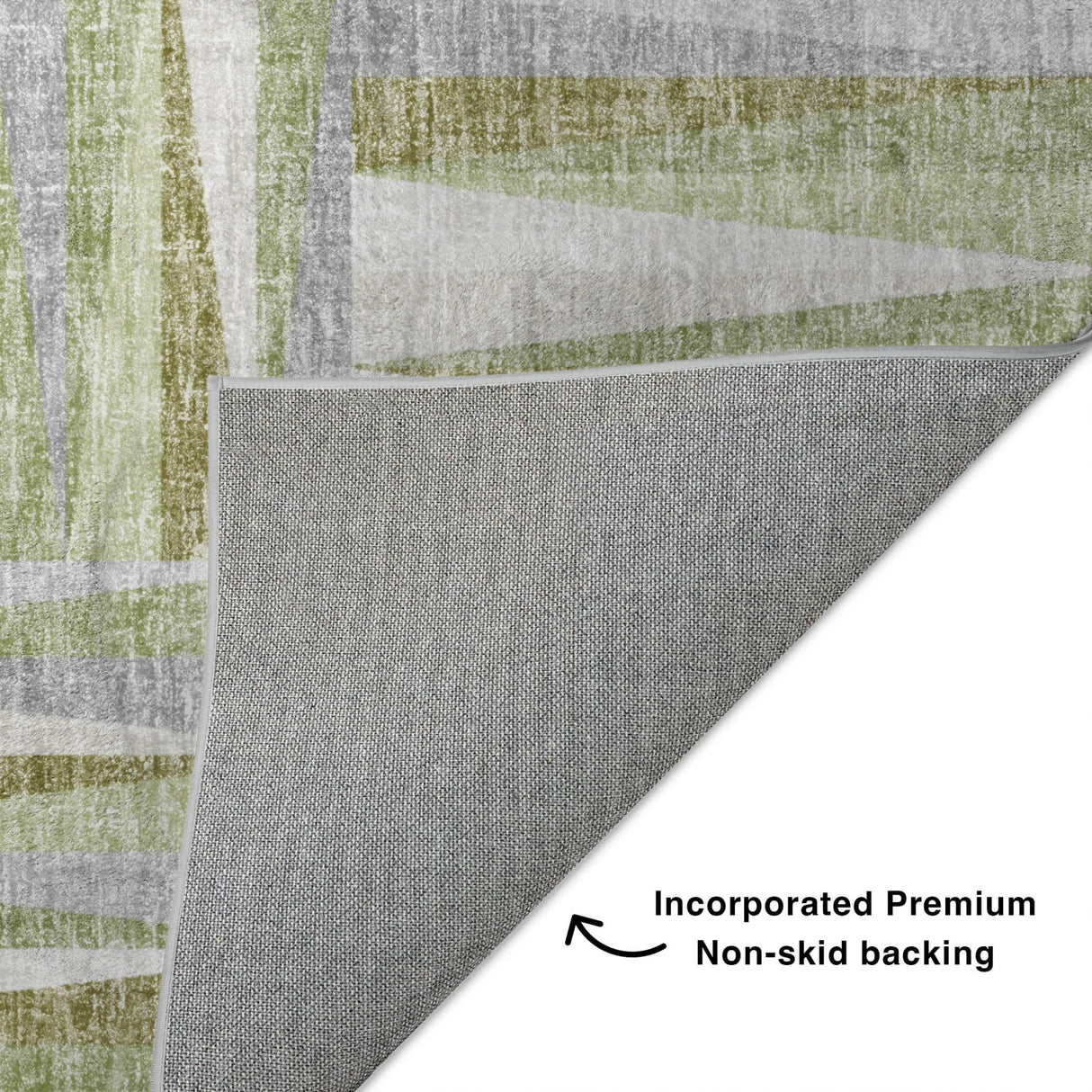 Dalyn Lorenzo LN2 Green Rug backing detail