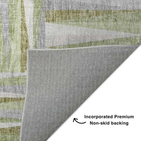 Dalyn Lorenzo LN2 Green Rug backing detail