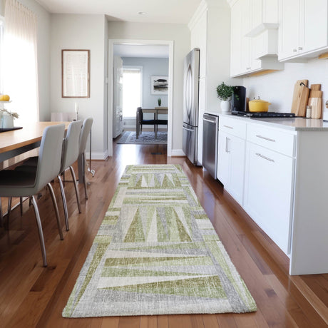 Dalyn Lorenzo LN2 Green Rug shown in a room