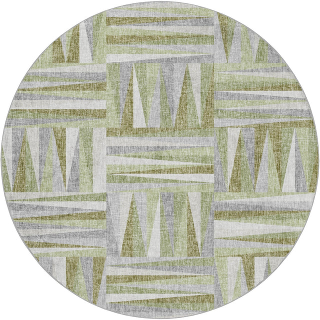 Dalyn Lorenzo LN2 Green Rug round rug