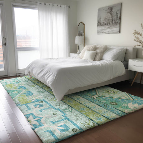 Dalyn Lorenzo LN3 Mint Rug shown in a room
