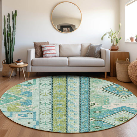 Dalyn Lorenzo LN3 Mint Rug shown in a room