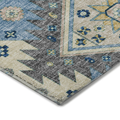 Dalyn Lorenzo LN3 Navy Rug corner detail