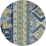 Dalyn Lorenzo LN3 Navy Rug round rug