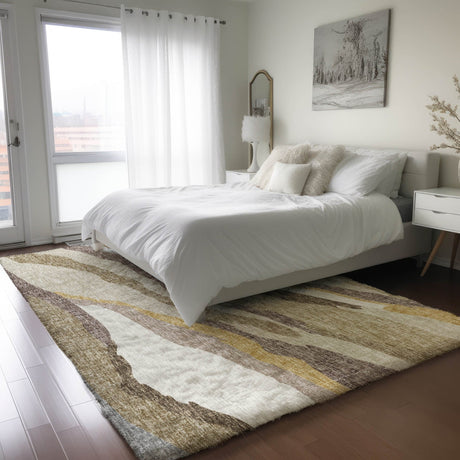Dalyn Lorenzo LN4 Beige Rug shown in a room