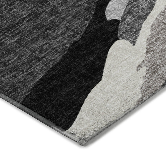Dalyn Lorenzo LN4 Black Rug corner detail