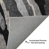Dalyn Lorenzo LN4 Black Rug backing detail