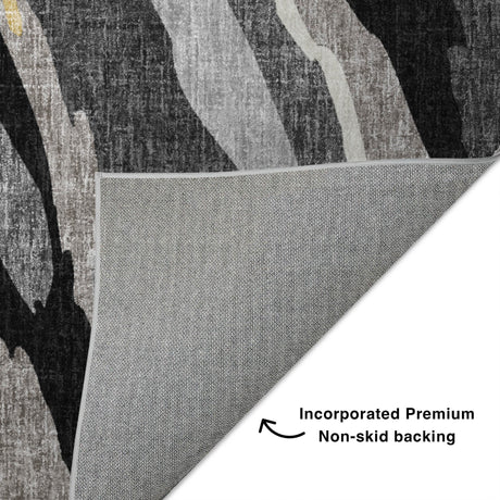 Dalyn Lorenzo LN4 Black Rug backing detail