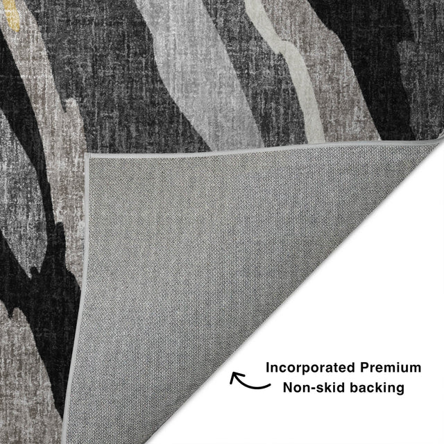 Dalyn Lorenzo LN4 Black Rug backing detail