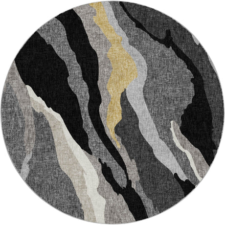 Dalyn Lorenzo LN4 Black Rug round rug