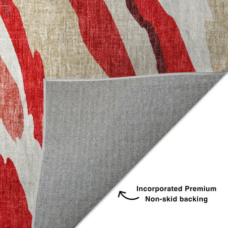 Dalyn Lorenzo LN4 Red Rug backing detail