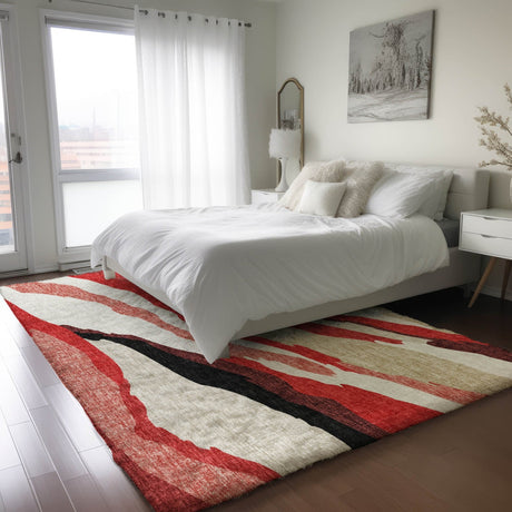 Dalyn Lorenzo LN4 Red Rug shown in a room